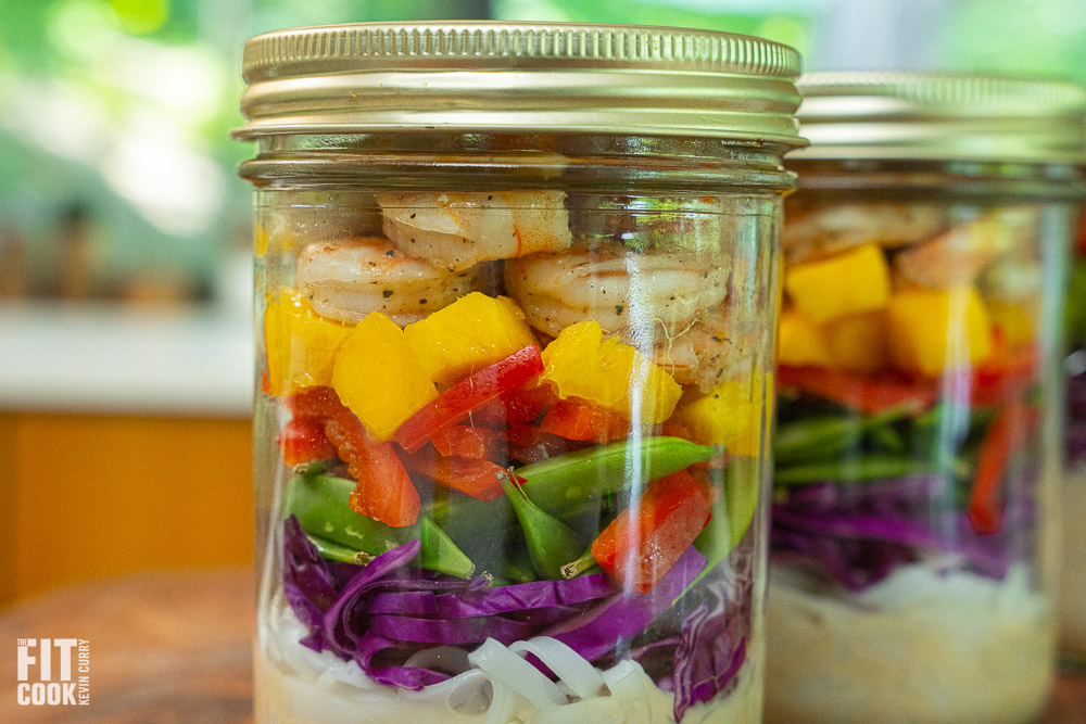 Shrimp Mango Noodle Salad in a Jar Recipe