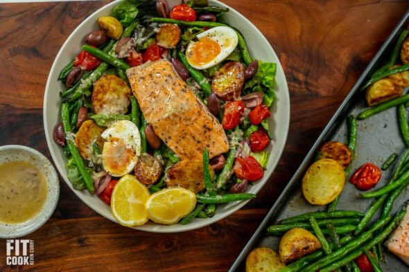 Salmon Niçoise Sheet Pan Meal