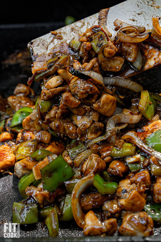 Flat top Cashew Chicken or Eggplant