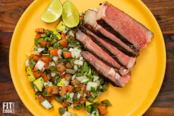 Steak & Nopal Cactus Avocado Salad