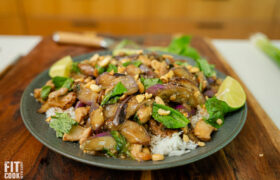 Thai Eggplant Stir fry with Chicken Recipe