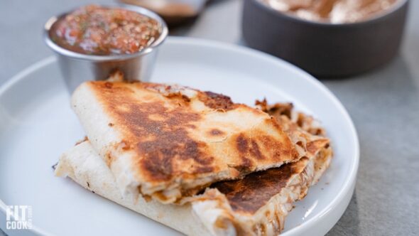 Black Bean Red Pepper Quesadilla