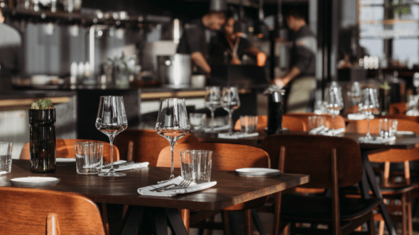 dinner at restaurant