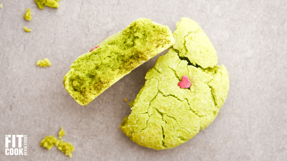 grinch snowball cookies