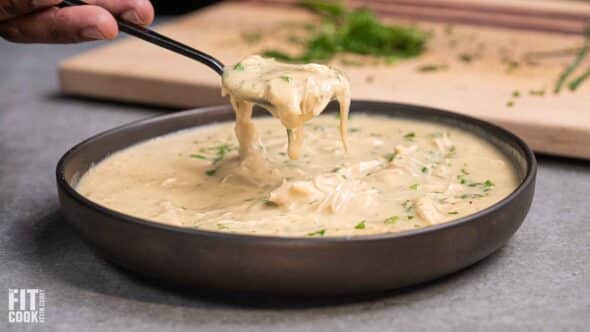 Creamy Potato Leek Soup (High Protein with Greek Yogurt)