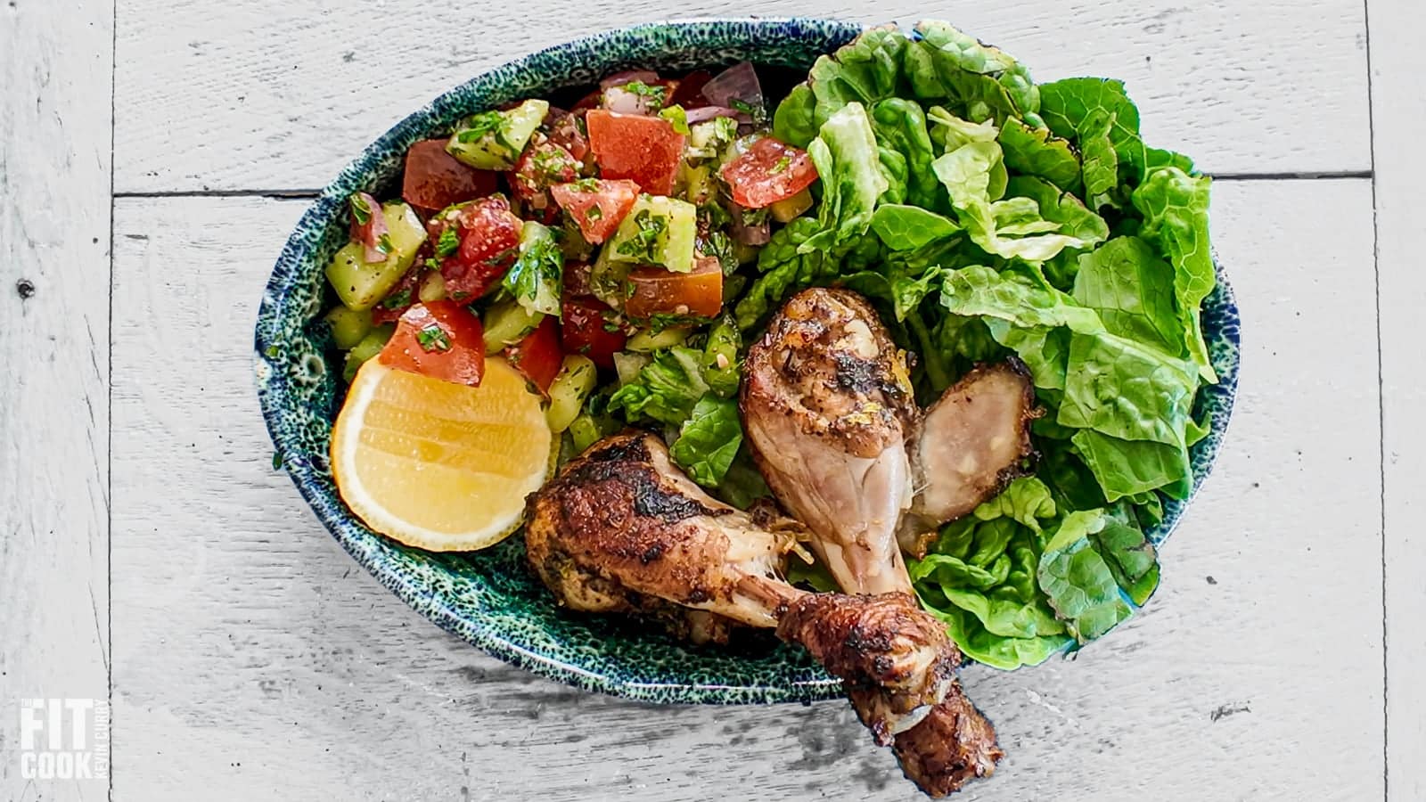 North African Chicken Salad Bowl moroccan meal prep-1